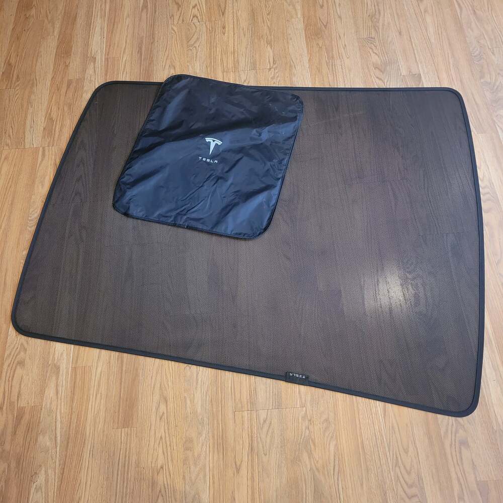 Genuine OEM Tesla Model 3 Rear Glass Roof Sunshade 2017-2023 with Storage Bag